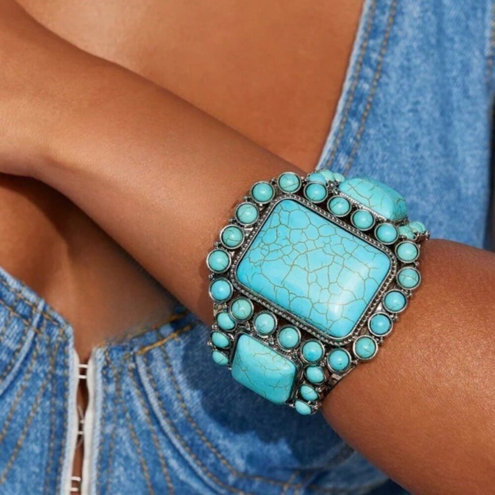 Western Cowboy Women's Wide Cuff Boho Casual Bracelet